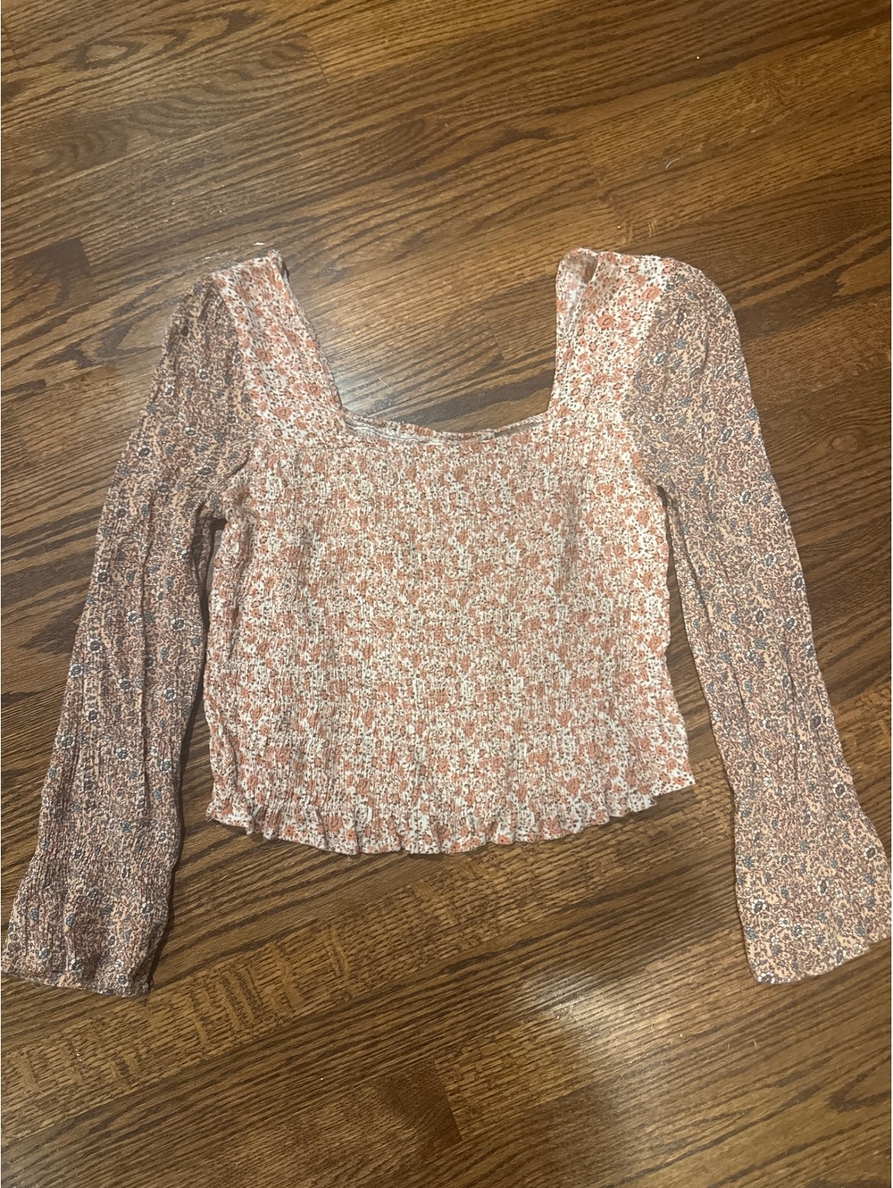 Sim & Sam Floral Peasant Blouse Size Small